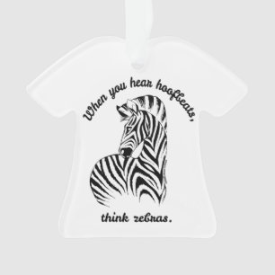 Think Zebras Ornament