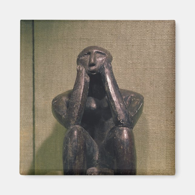 Thinker of Cernovoda, Hamangia Culture Magnet (Front)