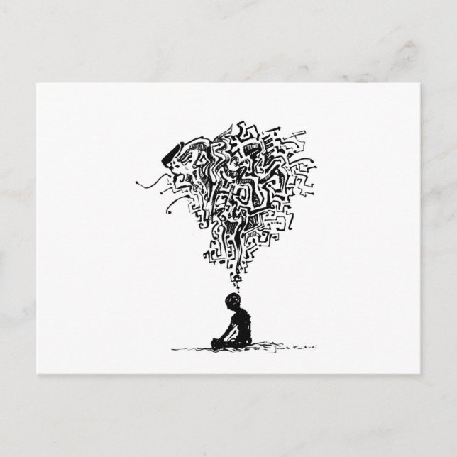 Thinker Postcard (Front)