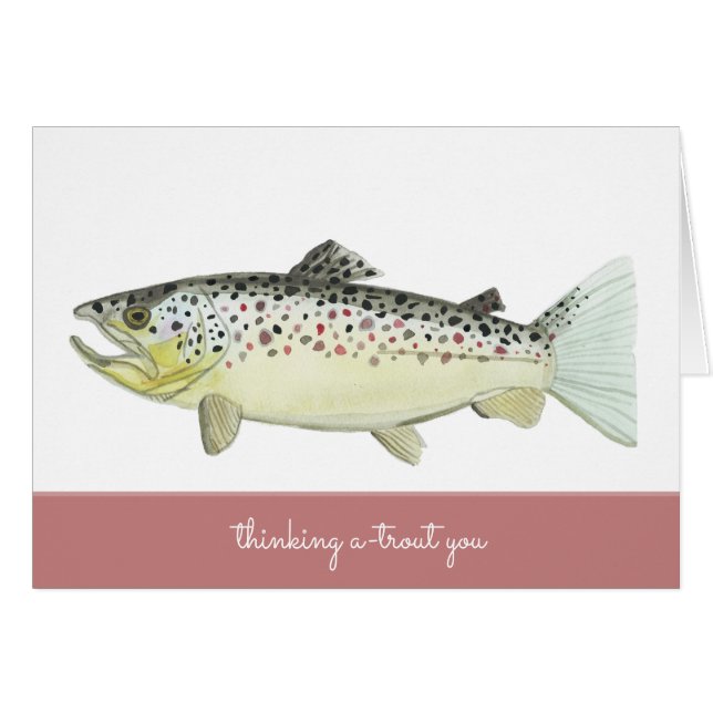 "THINKING A-TROUT YOU" card (Front Horizontal)