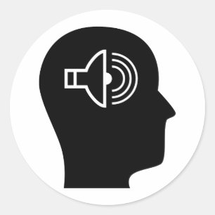 Thinking About Audiology Classic Round Sticker