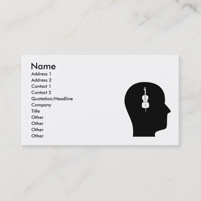 Thinking About Cello Business Card (Front)