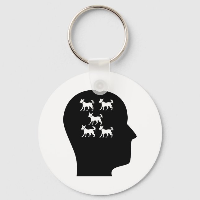Thinking About Dog Training Key Ring (Front)