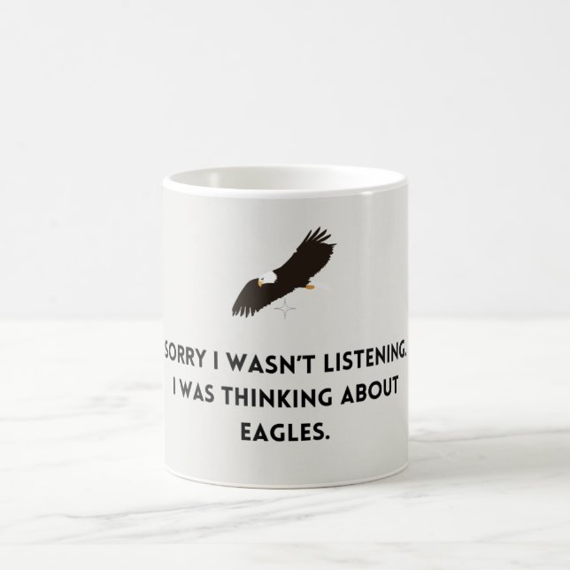 Thinking About Eagles  Coffee Mug (Center)