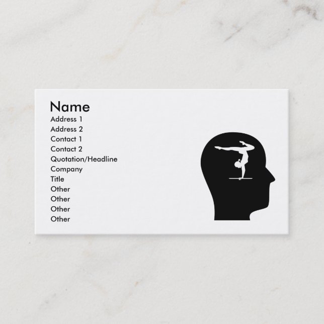 Thinking About Gymnastics Business Card (Front)