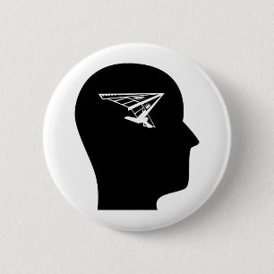 Thinking About Hang Gliding 6 Cm Round Badge