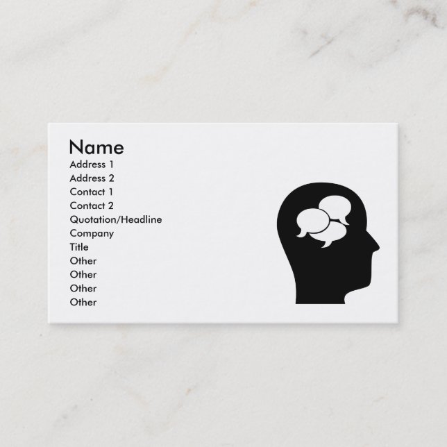 Thinking About Interpreting Business Card (Front)