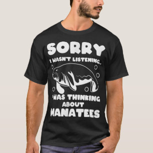 Thinking About Manatees Sea Animal Ocean T-Shirt