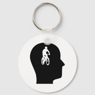 Thinking About Mountain Biking Key Ring