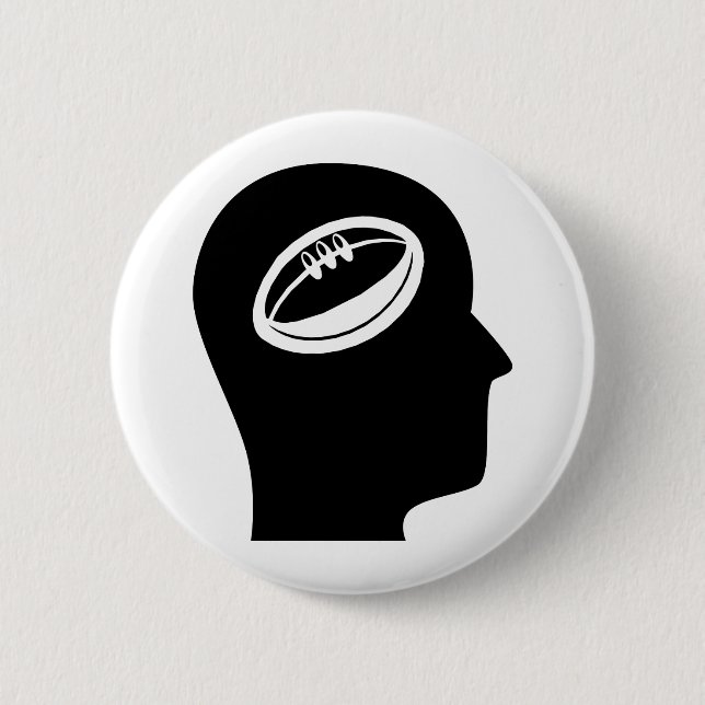 Thinking About Rugby 6 Cm Round Badge (Front)