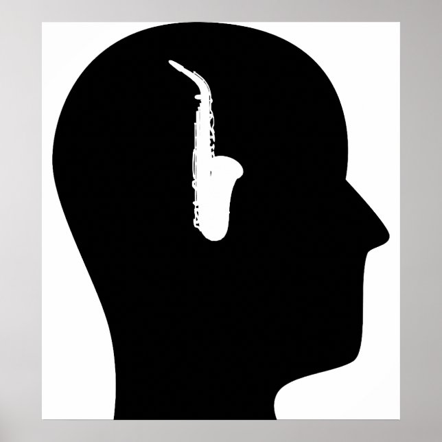 Thinking About Saxophone Poster (Front)