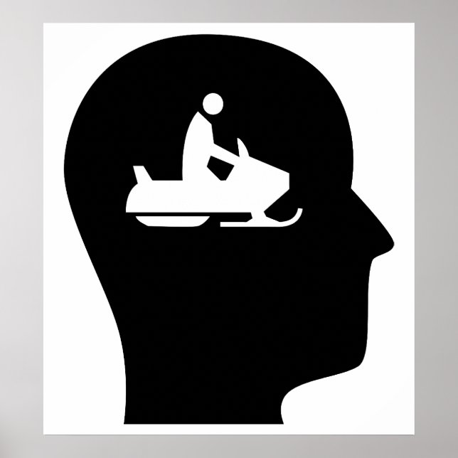 Thinking About Snowmobiling Poster (Front)