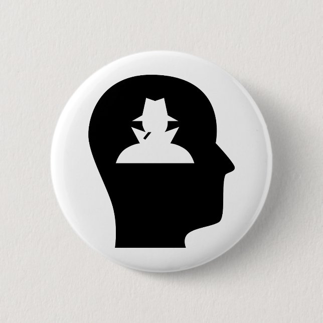 Thinking About Spying 6 Cm Round Badge (Front)