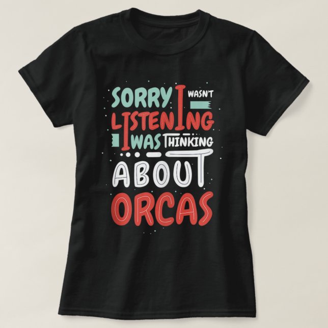 Thinking About Whales Cute Orcas Nature Tank Top (Design Front)
