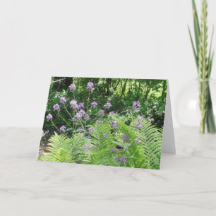 Thinking About You Pretty Purple Flowers Card