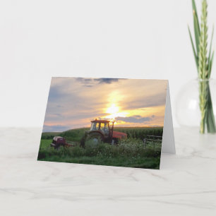Thinking About You, Pretty Sunset with Tractor Card