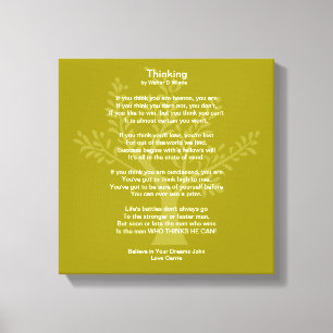 Thinking an Inspirational Poem, Canvas Print