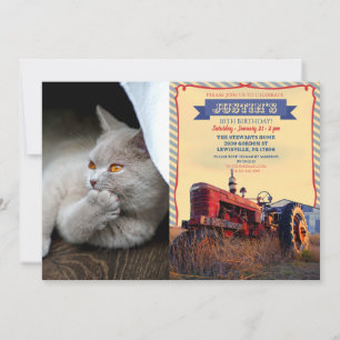 Thinking cat invitation