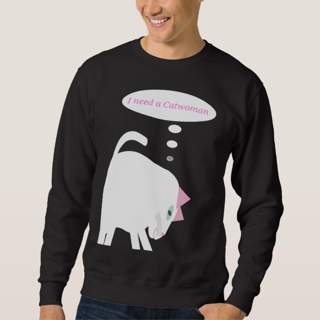 Thinking Cat Sweatshirt  (Front)