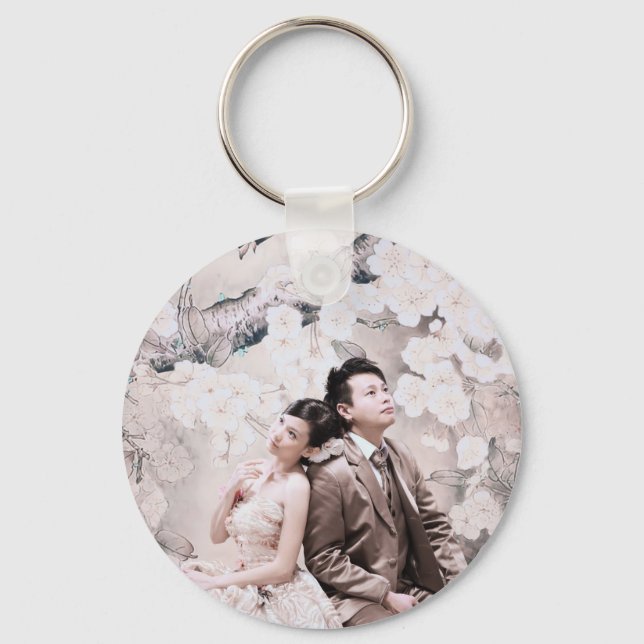 thinking couple key ring (Front)