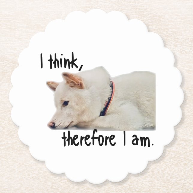 Thinking dog coaster by koroku (Front)