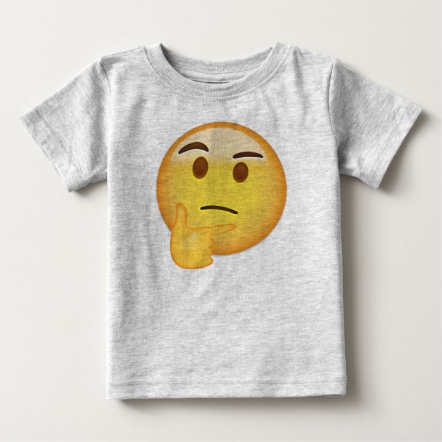 Thinking Face Emoji Baby T-Shirt (Front)