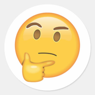 Thinking Face - Emoji Classic Round Sticker