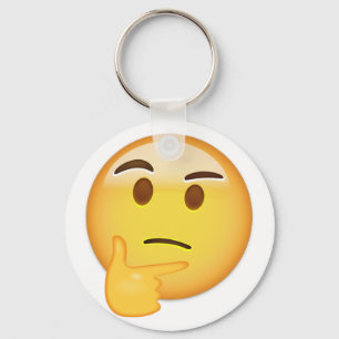 Thinking Face Emoji Key Ring