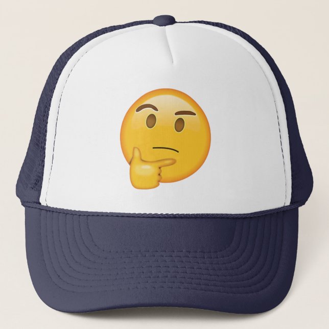 Thinking Face - Emoji Trucker Hat (Front)