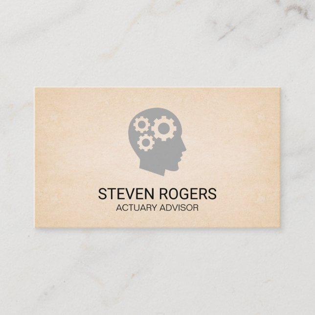 Thinking Gears | Actuary Risk Management Business Card (Front)
