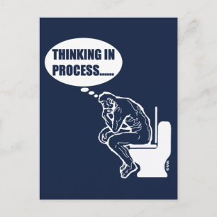 Thinking in process postcard
