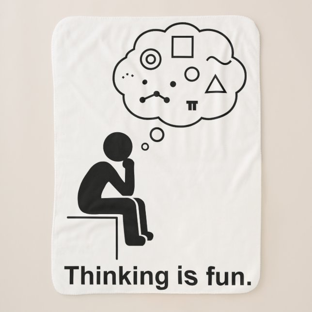 Thinking_is_fun Sherpa Blanket (Front)