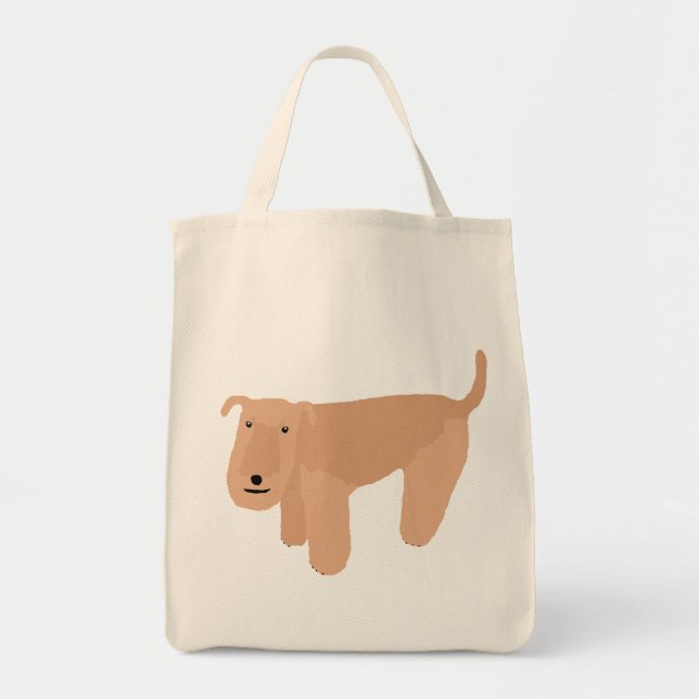 Thinking Lakeland Terrier Tote Bag (Front)