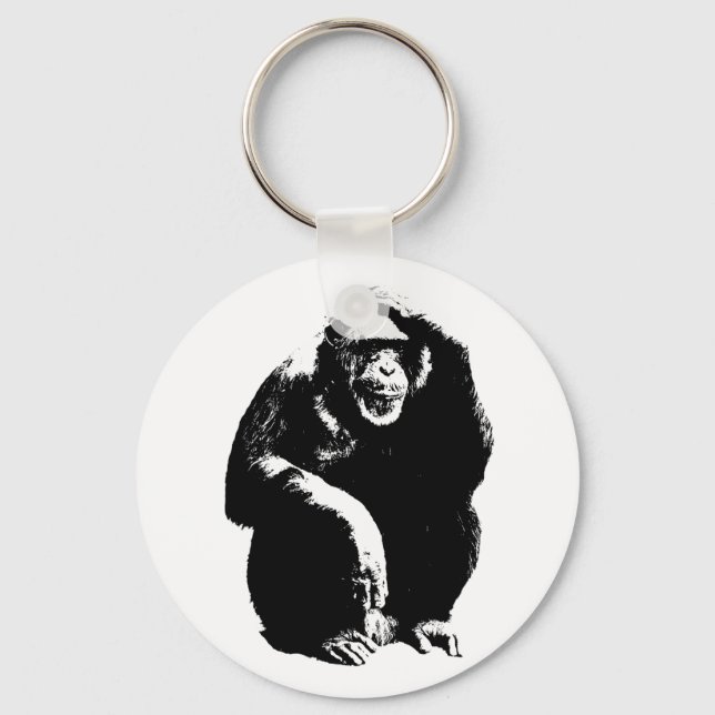 Thinking Monkey Key Ring (Front)