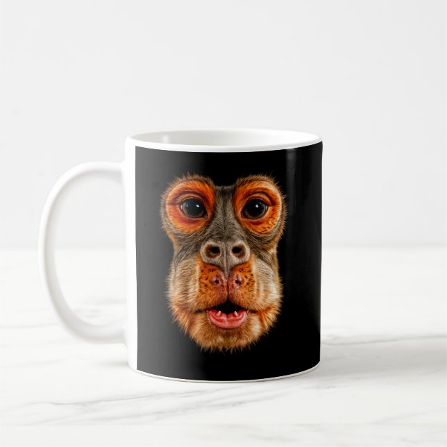 Thinking Monkey Meme Coffee Mug (Left)