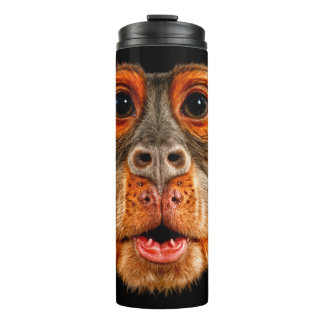 Thinking Monkey Meme Thermal Tumbler
