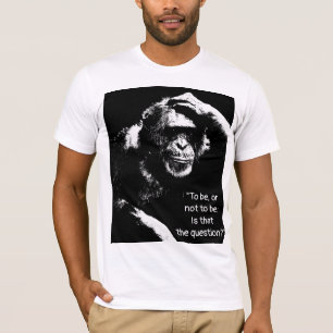 Thinking Monkey Shakespeare Quote Pop Art Men's T-Shirt