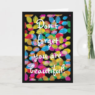 Thinking of My Sweetheart with Colourful Leaves  Card