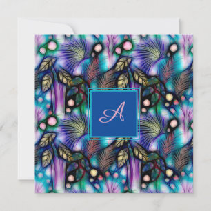 Thinking of You Abstract Watercolor Floral Custom