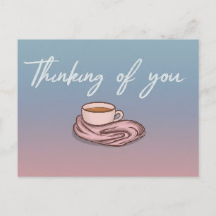 "Thinking of You and Sending Warm Hugs" Postcard