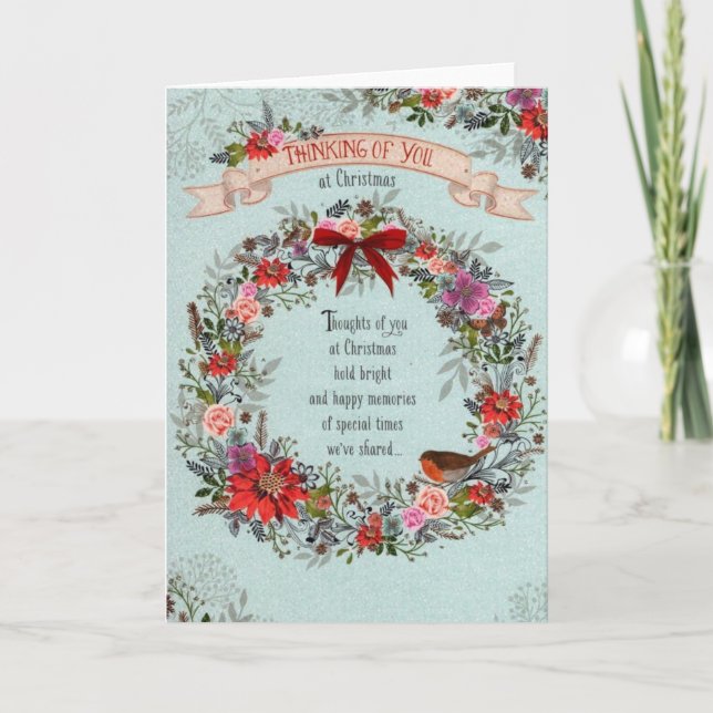 thinking of you at christmas card (Front)
