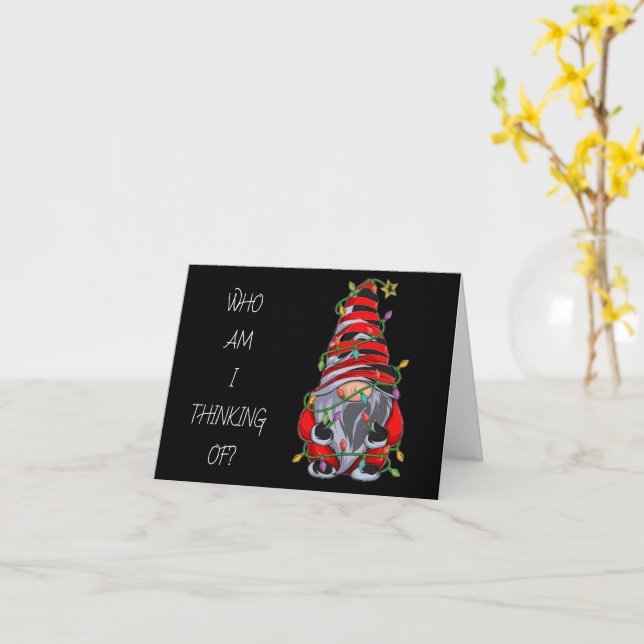 THINKING OF "YOU" AT "CHRISTMAS" CARD (Yellow Flower)