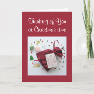 Thinking of You at Christmas Time Sympathy Card