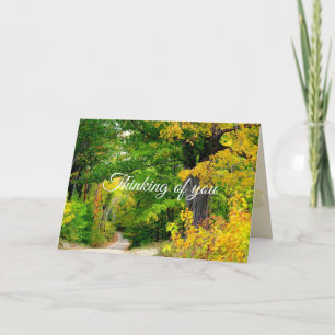 Thinking of You Autumn Trees Message Note Card