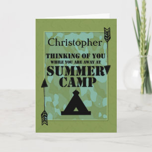 Thinking of You Away at Summer Camp Custom Name Card