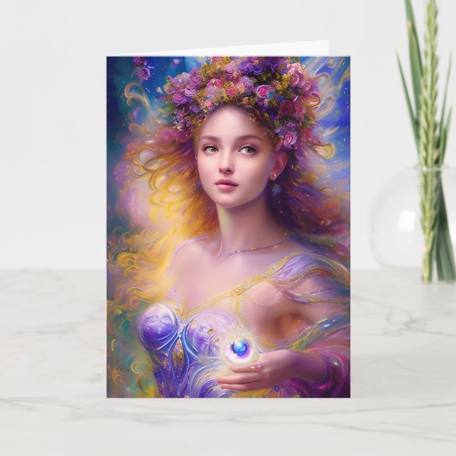 Thinking of You Beautiful Friend | Fairy Art Card (Front)