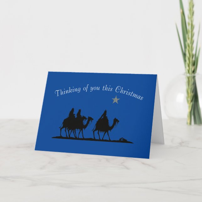 THINKING OF YOU Bereaved | Three Magi | Christmas Holiday Card (Front)
