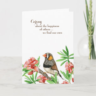 thinking of you bird with quote card