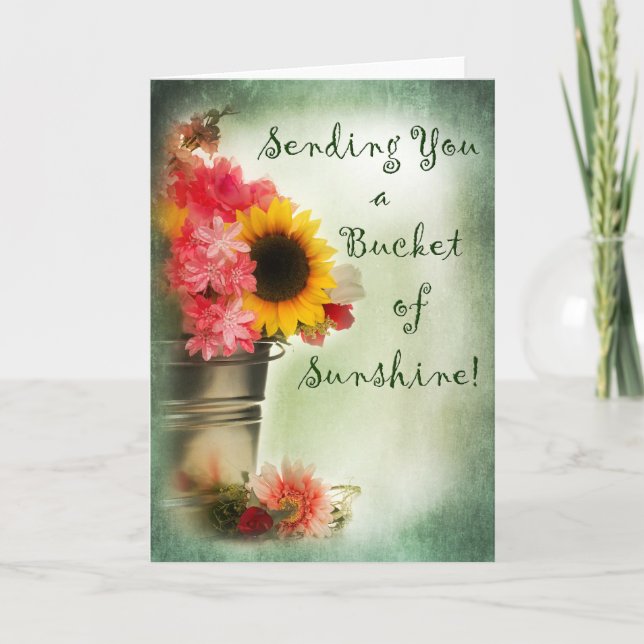 Thinking of You - Blank Card Bucket of Sunshine (Front)