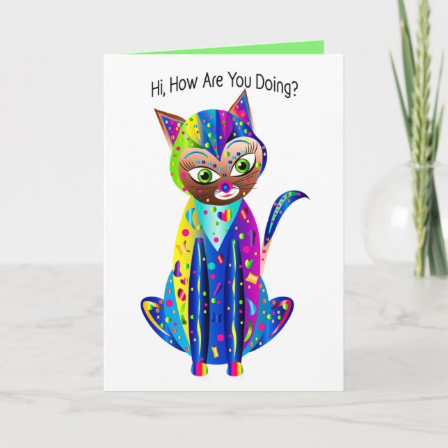 Thinking of You, Calico Cat, Kaleidoscope Group Card (Front)